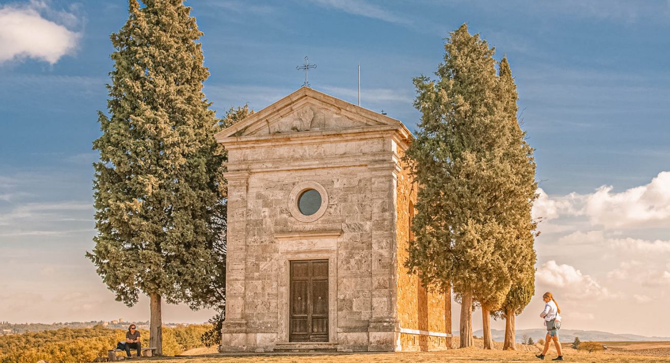 Toskania, kapliczka Cappella della Madonna di Vitaleta