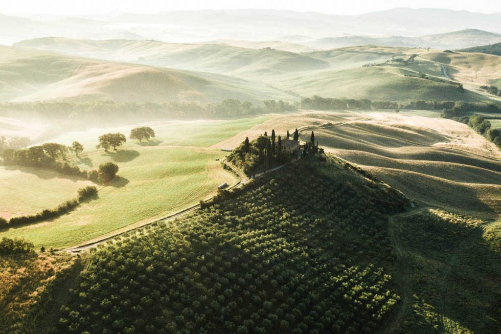 Toskania, dolina Val d'Orcia