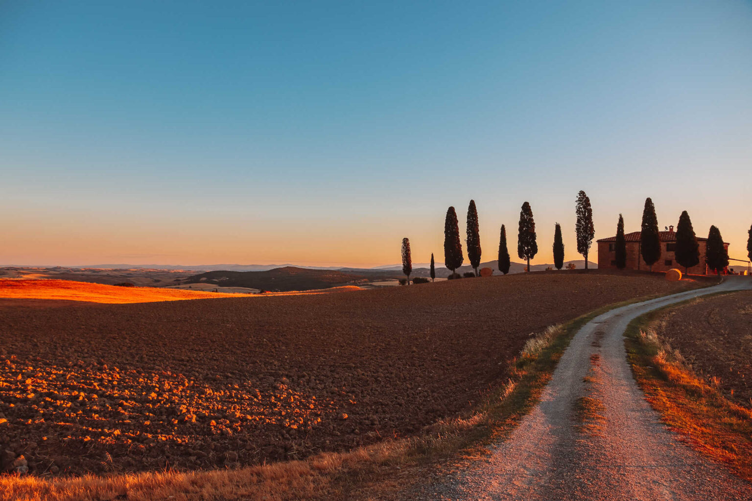 Punkty widokowe doliny Val d'Orcia w Toskanii